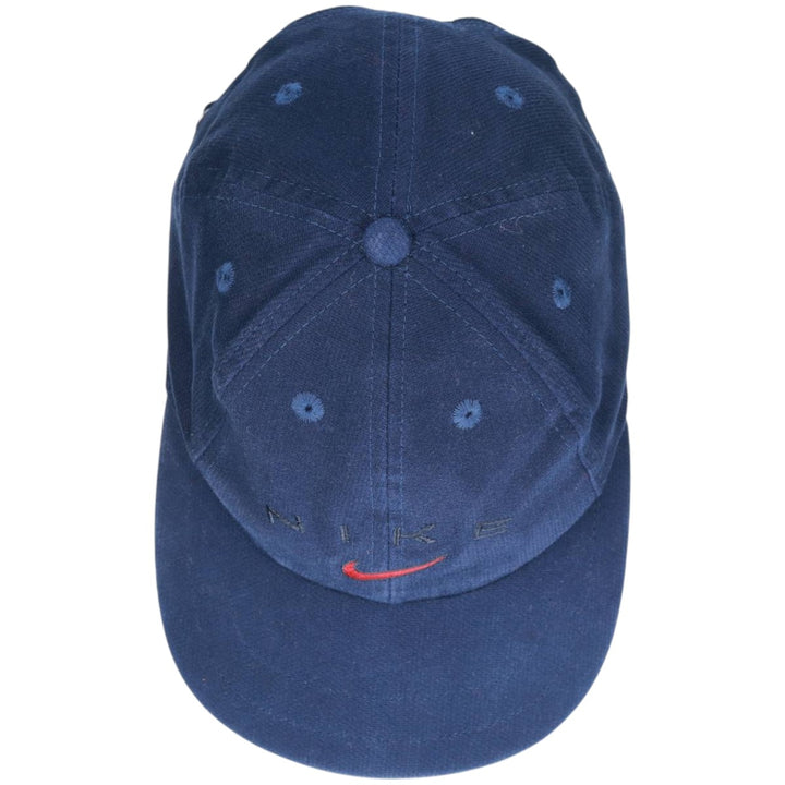 90'S Nike Baseball Cap, Free Size, Vintage cotton navy blue type Vintage Second Hand