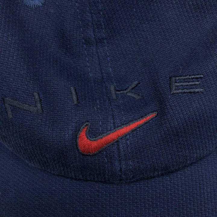 90'S Nike Baseball Cap, Free Size, Vintage cotton navy blue type Vintage Second Hand