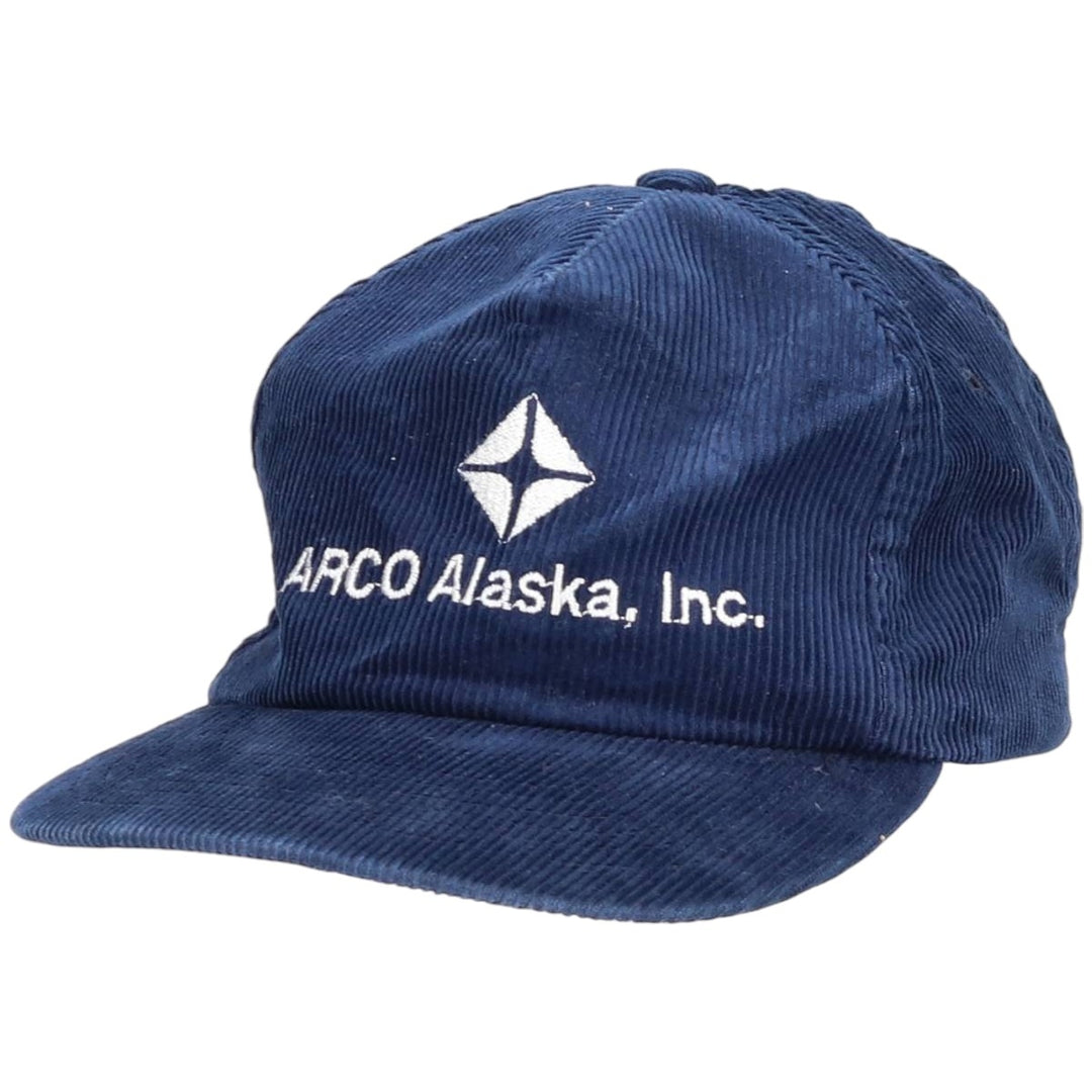 Vintage 1980'S RAM ACTION HEADWEAR ADVERDIZING Corduroy Cap, One Size Fits Most cotton navy blue type Vintage Second Hand