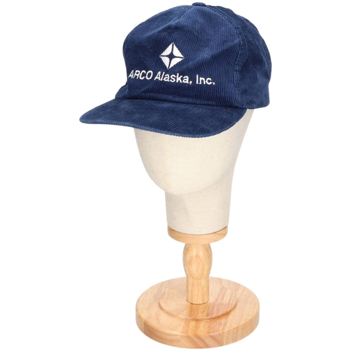 Vintage 1980'S RAM ACTION HEADWEAR ADVERDIZING Corduroy Cap, One Size Fits Most cotton navy blue type Vintage Second Hand