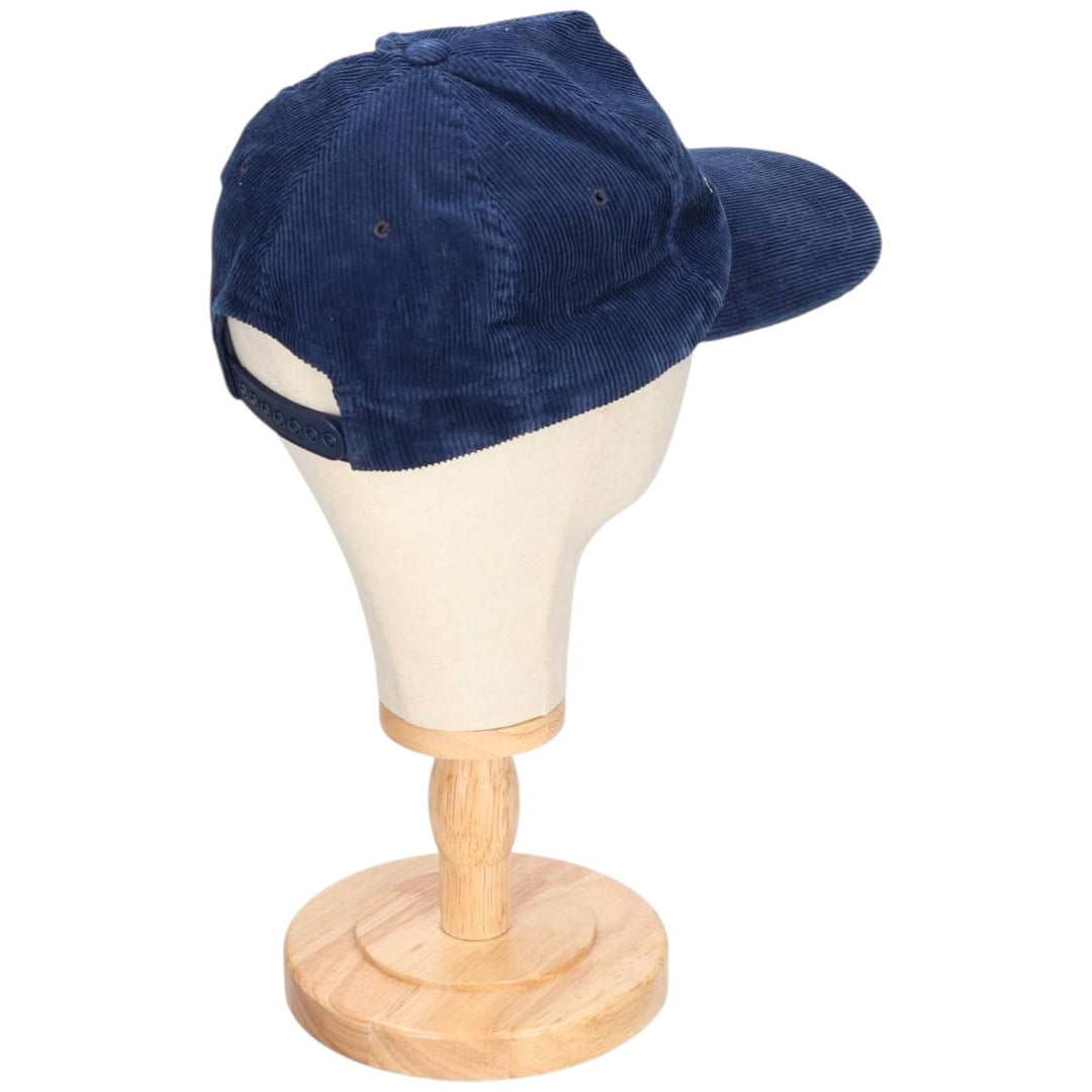 Vintage 1980'S RAM ACTION HEADWEAR ADVERDIZING Corduroy Cap, One Size Fits Most cotton navy blue type Vintage Second Hand