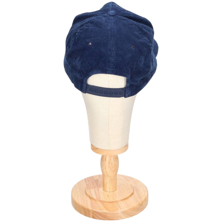 Vintage 1980'S RAM ACTION HEADWEAR ADVERDIZING Corduroy Cap, One Size Fits Most cotton navy blue type Vintage Second Hand