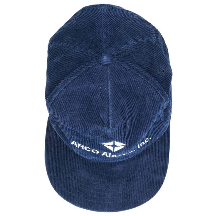 Vintage 1980'S RAM ACTION HEADWEAR ADVERDIZING Corduroy Cap, One Size Fits Most cotton navy blue type Vintage Second Hand