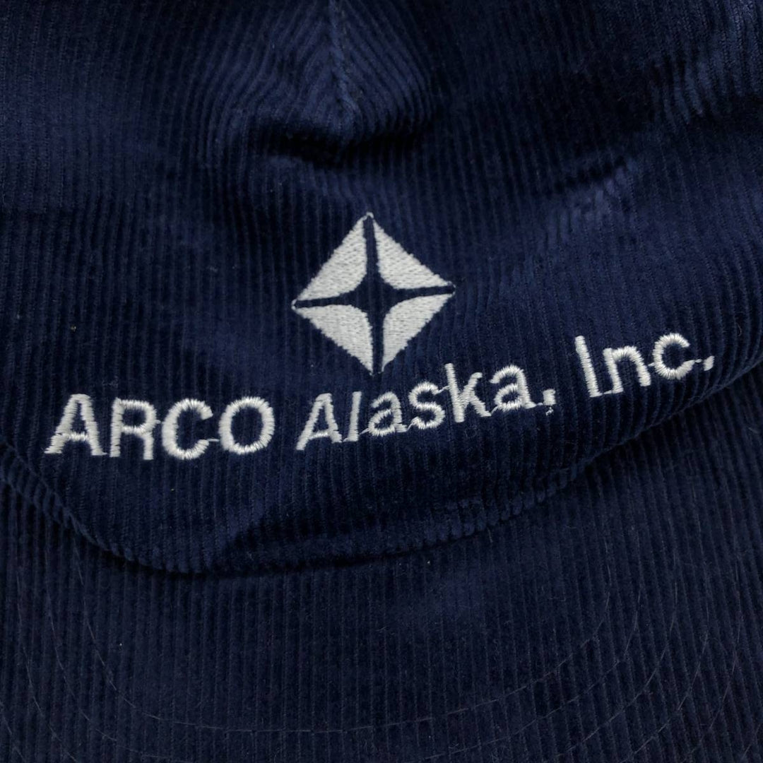 Vintage 1980'S RAM ACTION HEADWEAR ADVERDIZING Corduroy Cap, One Size Fits Most cotton navy blue type Vintage Second Hand