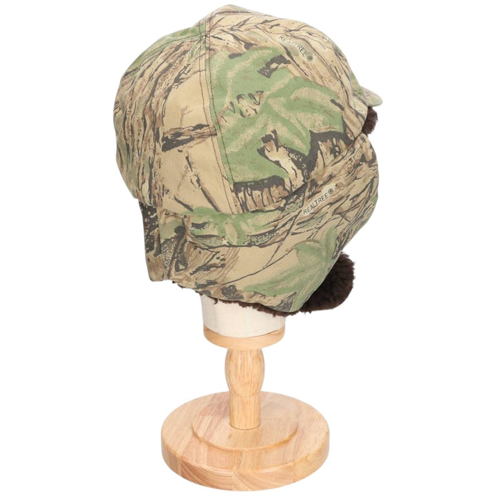 Vintage 80s-90'S Cabelas Camouflage Pattern Realtree Camo Ear Flap Cap, Made in USA, One Size Fits Most unclear Khaki type sage green Vintage Second Hand