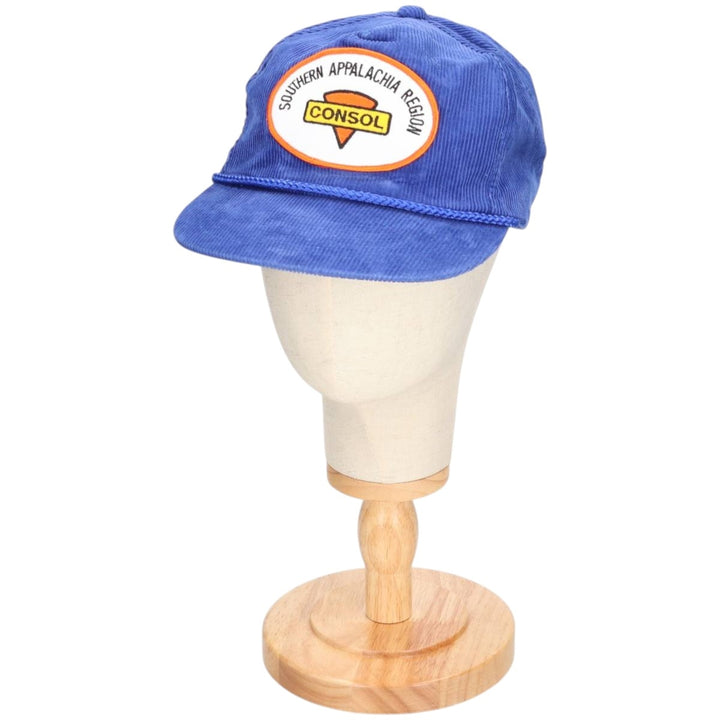 90'S YUPOONG Corduroy Trucker Cap, One Size Fits All, Vintage cotton blue type Vintage Second Hand