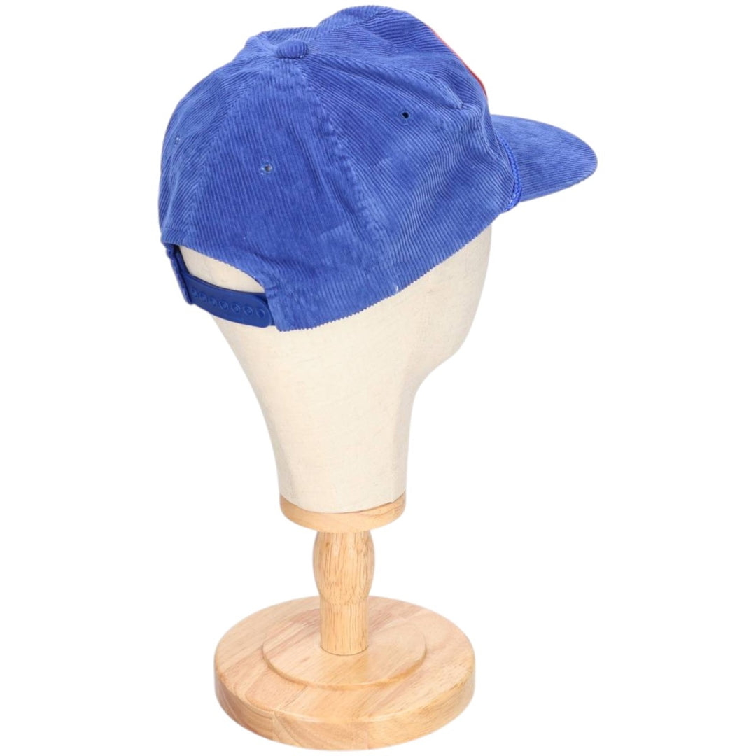 90'S YUPOONG Corduroy Trucker Cap, One Size Fits All, Vintage cotton blue type Vintage Second Hand