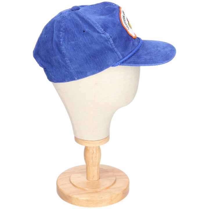 90'S YUPOONG Corduroy Trucker Cap, One Size Fits All, Vintage cotton blue type Vintage Second Hand