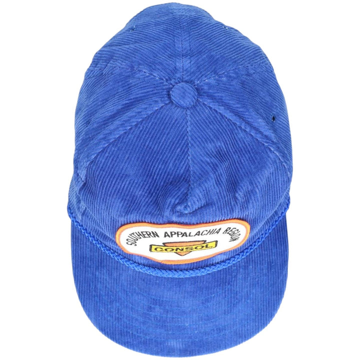 90'S YUPOONG Corduroy Trucker Cap, One Size Fits All, Vintage cotton blue type Vintage Second Hand