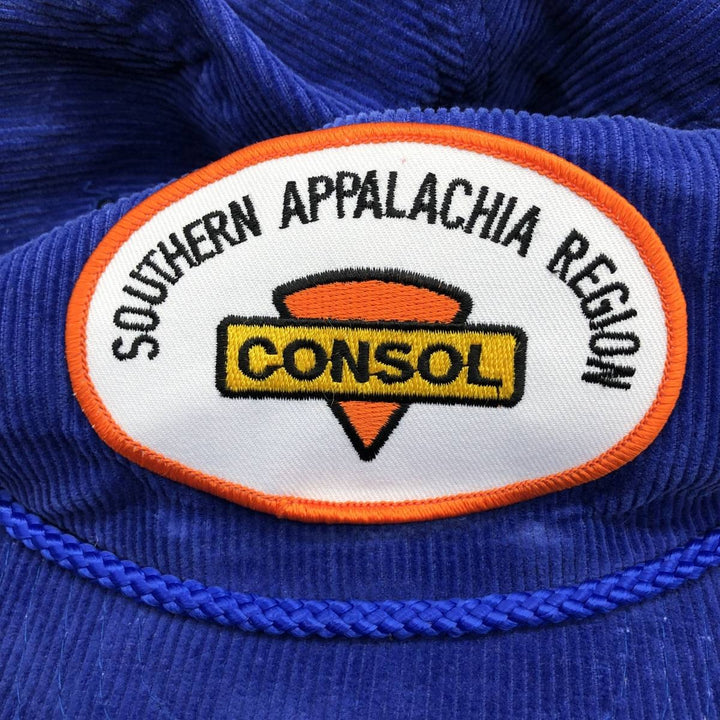 90'S YUPOONG Corduroy Trucker Cap, One Size Fits All, Vintage cotton blue type Vintage Second Hand