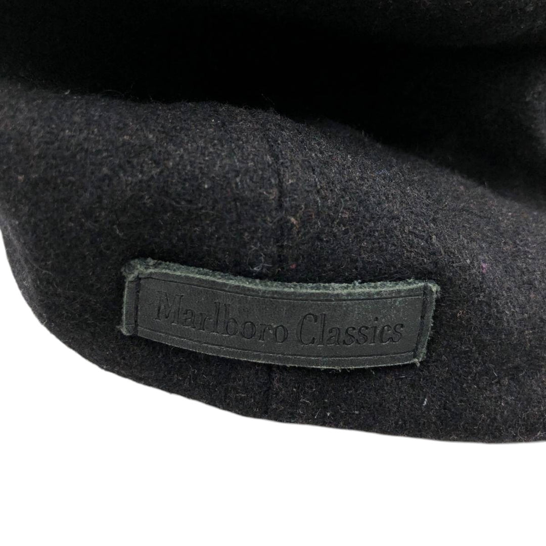 Vintage 90'S MARLBORO CLASSICS wool 6-panel cap, one size fits all. wool black type Vintage Second Hand