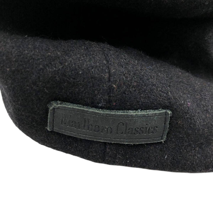 Vintage 90'S MARLBORO CLASSICS wool 6-panel cap, one size fits all. wool black type Vintage Second Hand
