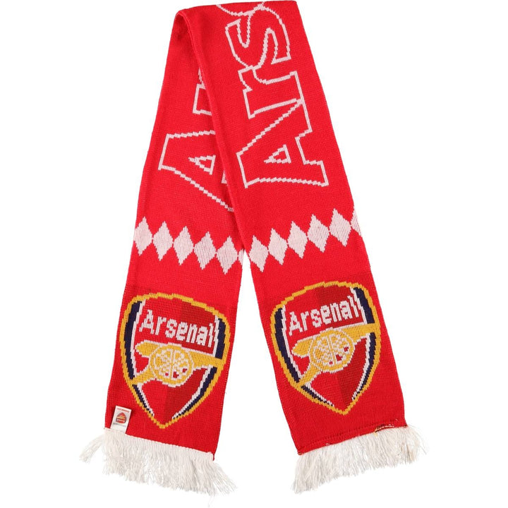 Premier League Arsenal FC Soccer Acrylic Scarf, Made in the UK acrylic red type Vintage Second Hand