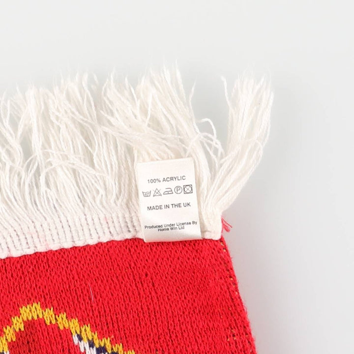 Premier League Arsenal FC Soccer Acrylic Scarf, Made in the UK acrylic red type Vintage Second Hand