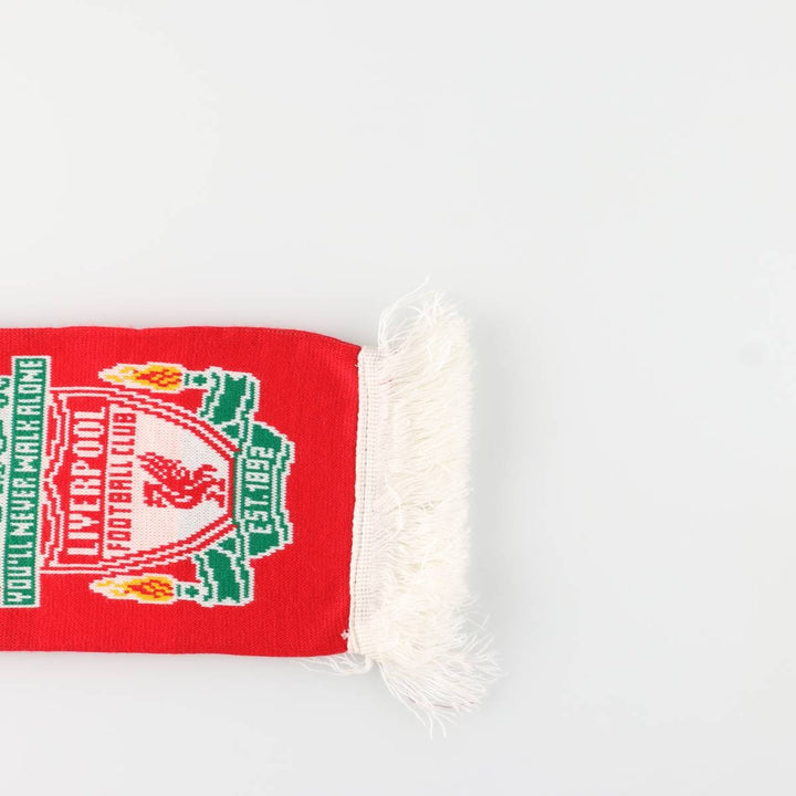 PREMIER LEAGE Premier League LIVERPOOL FC Soccer Acrylic Scarf Made in the UK acrylic red type Vintage Second Hand