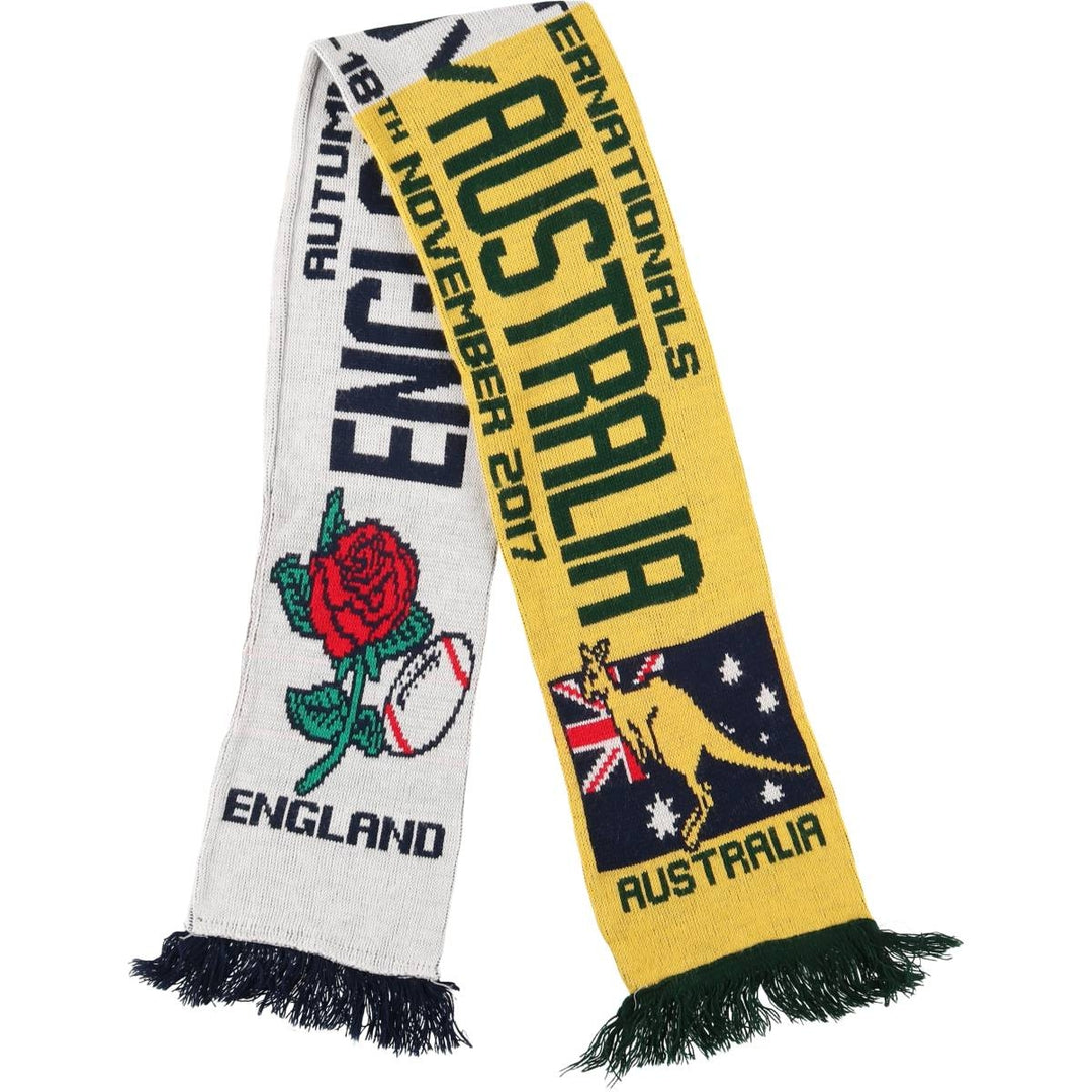 Rugby Acrylic Scarf unclear yellow type Vintage Second Hand