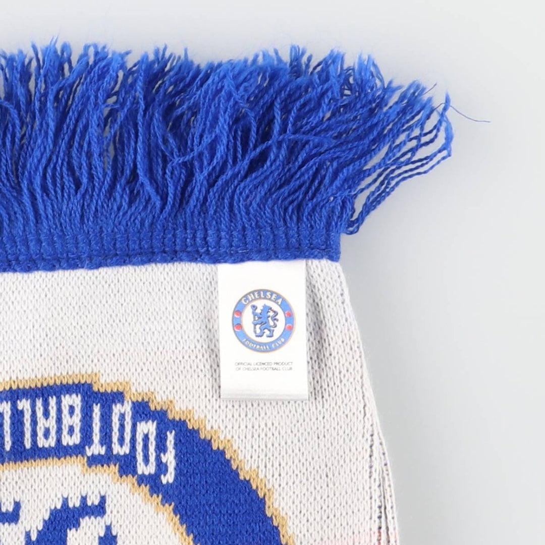 Premier League Chelsea FC Soccer Acrylic Scarf, Made in the UK acrylic blue type Vintage Second Hand