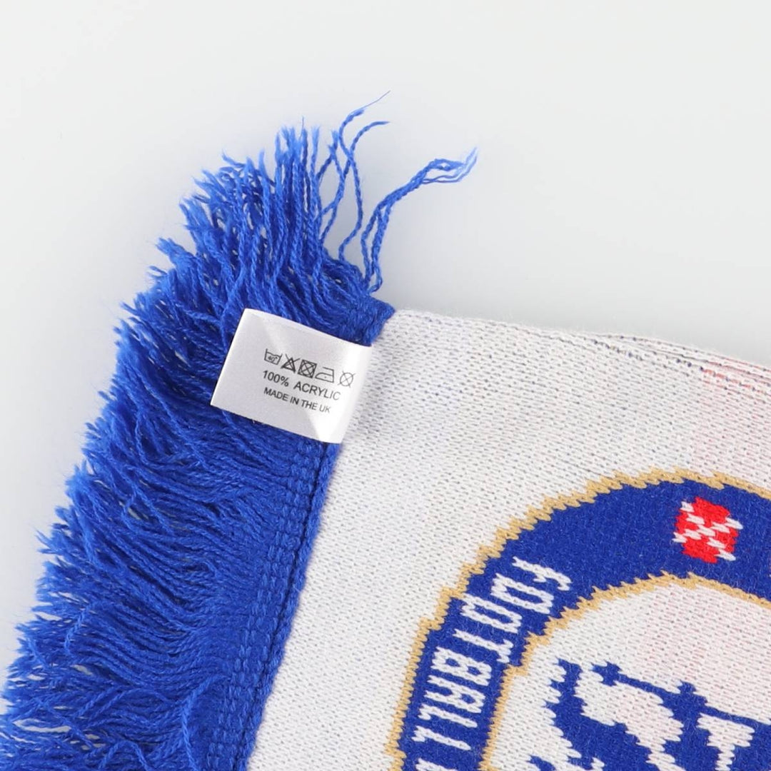 Premier League Chelsea FC Soccer Acrylic Scarf, Made in the UK acrylic blue type Vintage Second Hand