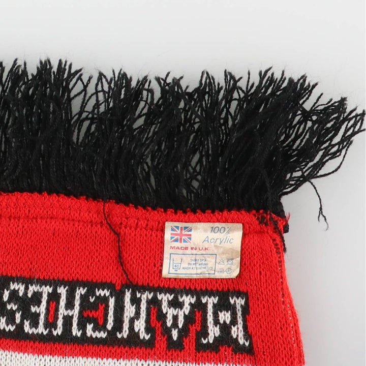 Premier League Manchester United FC Soccer Acrylic Scarf, Made in the UK acrylic red type Vintage Second Hand