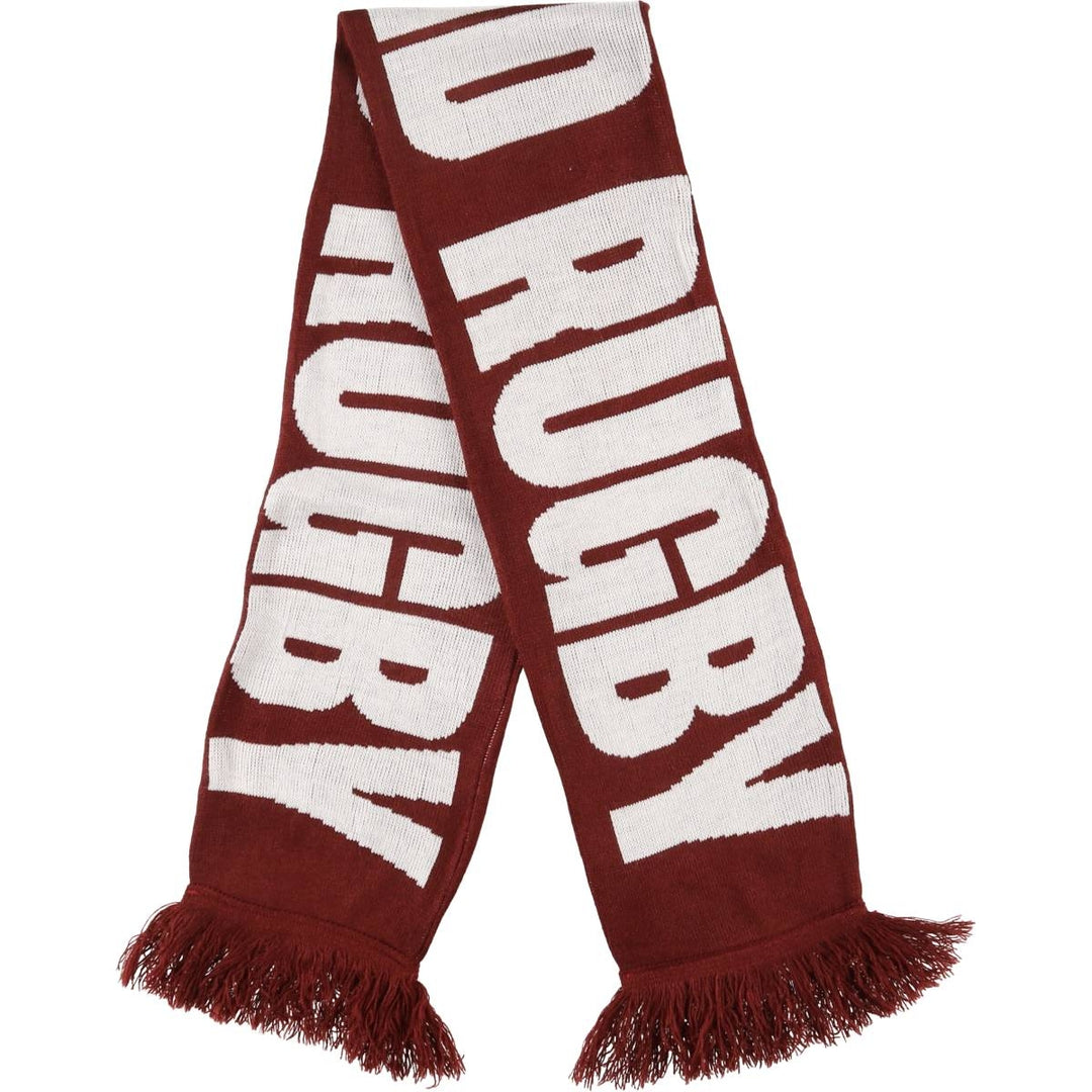 England Rugby Team Acrylic Scarf acrylic wine-red Vintage Second Hand