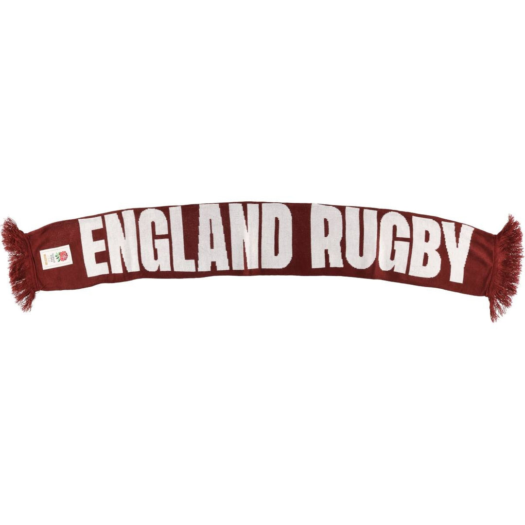 England Rugby Team Acrylic Scarf acrylic wine-red Vintage Second Hand