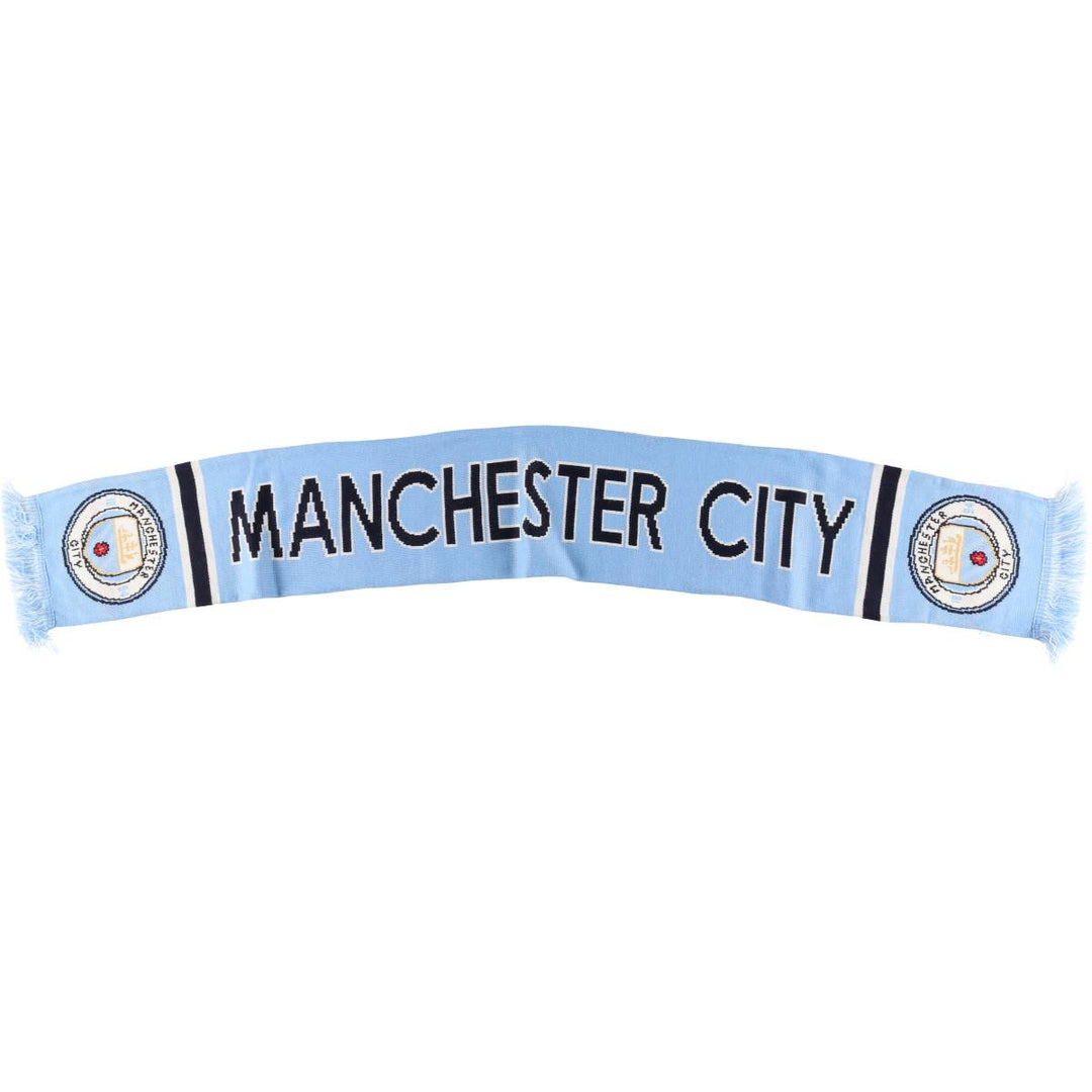Premier League Manchester City FC Soccer Acrylic Scarf, Made in the UK acrylic Blue type light blue Vintage Second Hand