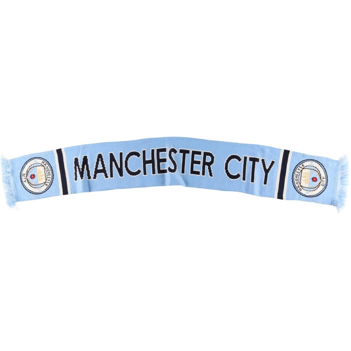 Premier League Manchester City FC Soccer Acrylic Scarf, Made in the UK acrylic Blue type light blue Vintage Second Hand