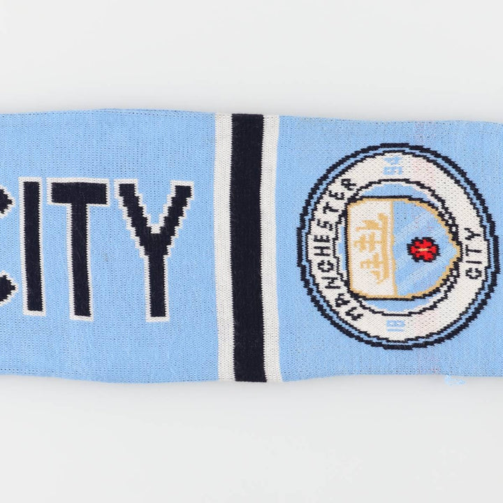 Premier League Manchester City FC Soccer Acrylic Scarf, Made in the UK acrylic Blue type light blue Vintage Second Hand