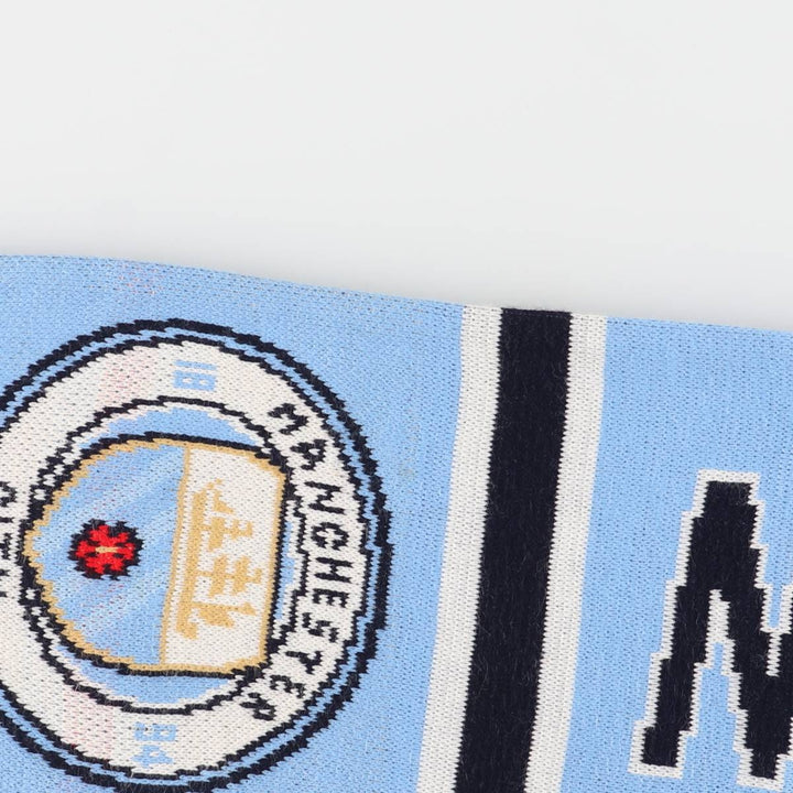 Premier League Manchester City FC Soccer Acrylic Scarf, Made in the UK acrylic Blue type light blue Vintage Second Hand