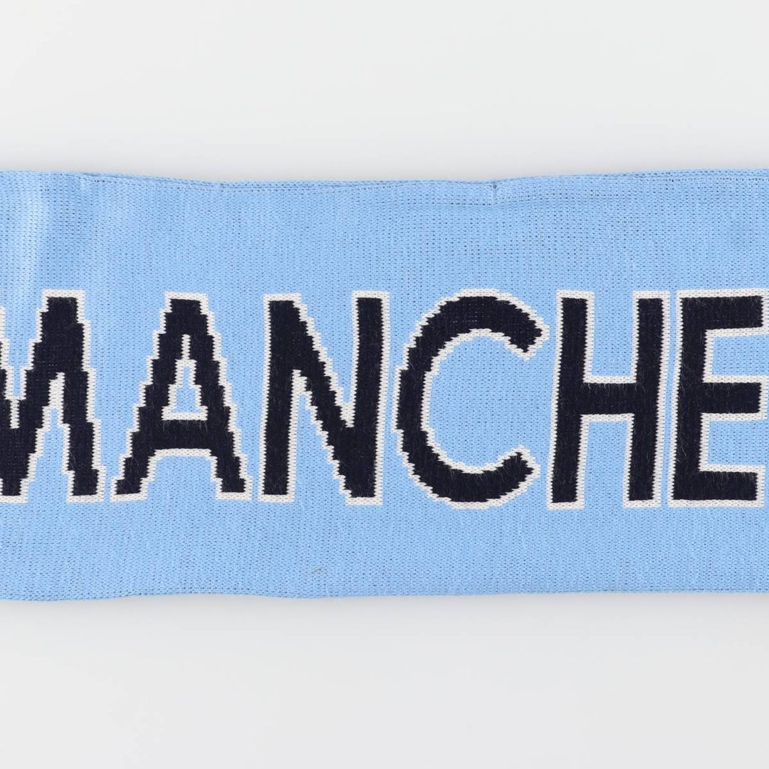 Premier League Manchester City FC Soccer Acrylic Scarf, Made in the UK acrylic Blue type light blue Vintage Second Hand