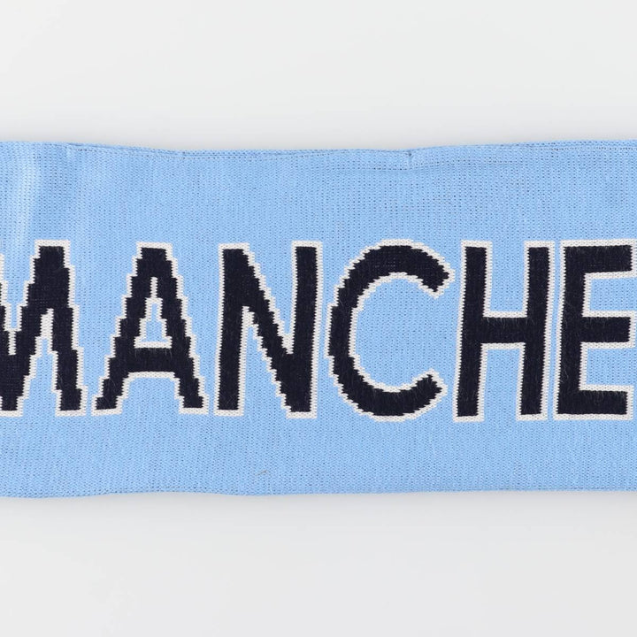 Premier League Manchester City FC Soccer Acrylic Scarf, Made in the UK acrylic Blue type light blue Vintage Second Hand