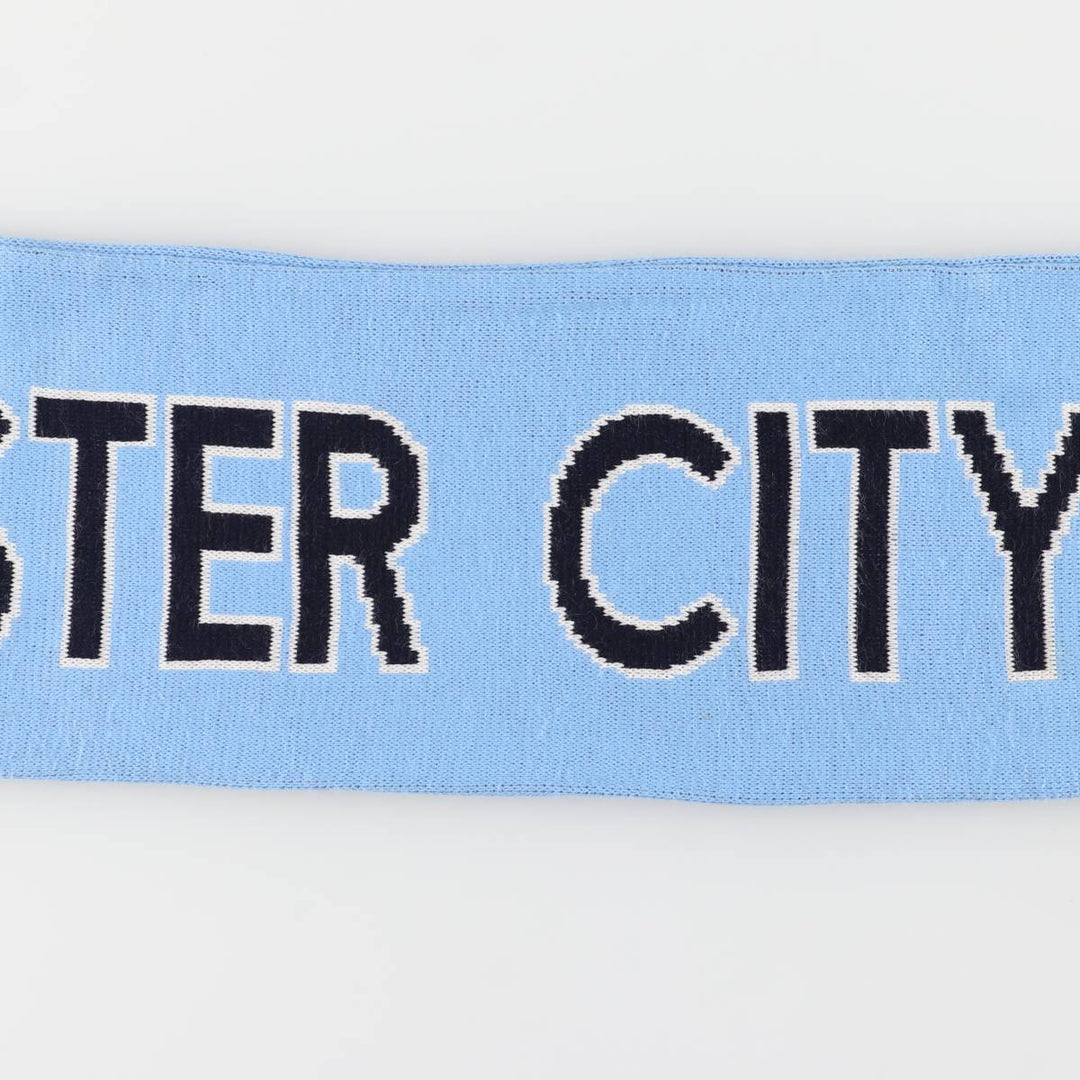 Premier League Manchester City FC Soccer Acrylic Scarf, Made in the UK acrylic Blue type light blue Vintage Second Hand
