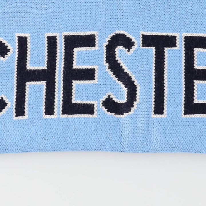 Premier League Manchester City FC Soccer Acrylic Scarf, Made in the UK acrylic Blue type light blue Vintage Second Hand