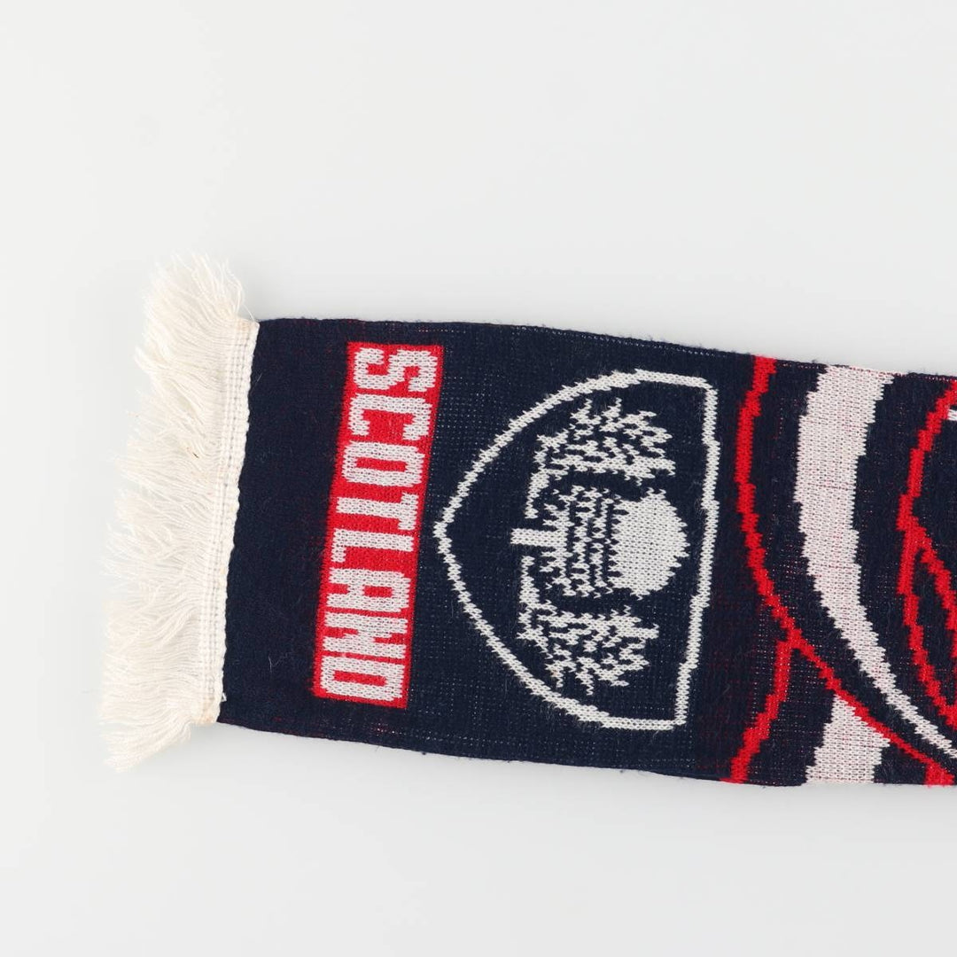 All-over print rugby scarf unclear navy blue type Vintage Second Hand