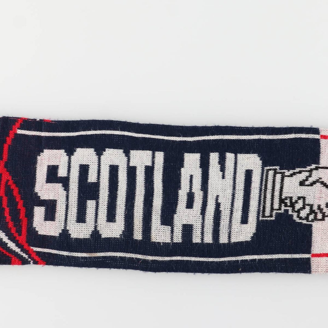 All-over print rugby scarf unclear navy blue type Vintage Second Hand