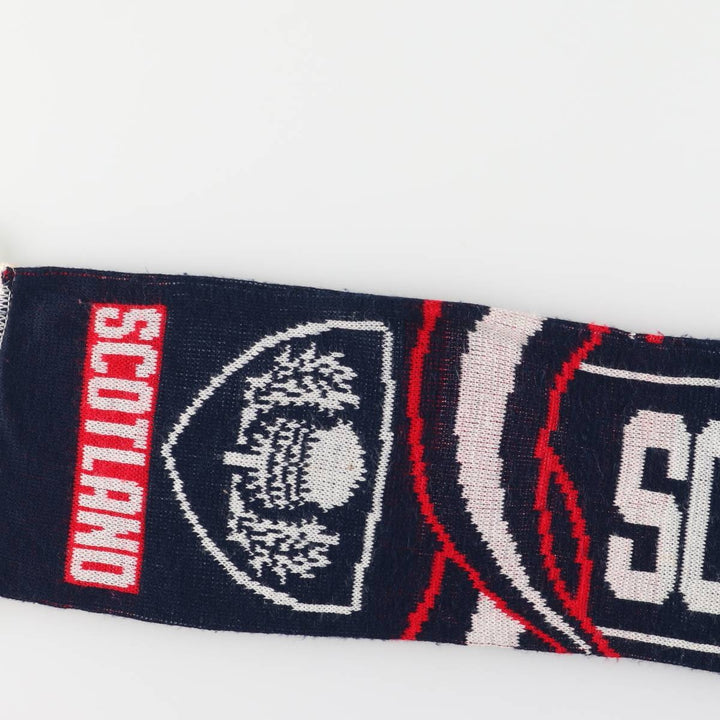 All-over print rugby scarf unclear navy blue type Vintage Second Hand