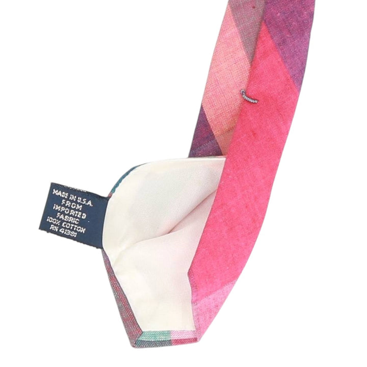 Ralph Lauren POLO by Ralph Lauren Madras Check Tie Made in USA cotton multicolor Vintage Second Hand