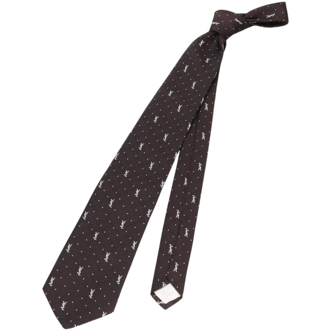 Yves Saint Laurent Monogram Tie unclear brown type Vintage Second Hand