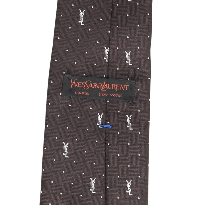 Yves Saint Laurent Monogram Tie unclear brown type Vintage Second Hand