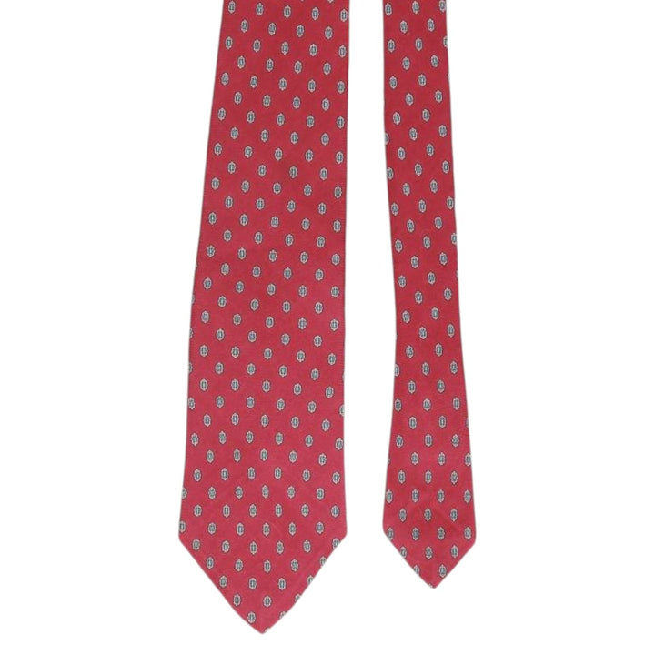 Christian Dior all-over print tie silk burgundy type Vintage Second Hand