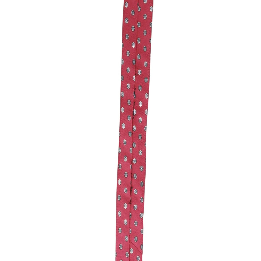 Christian Dior all-over print tie silk burgundy type Vintage Second Hand