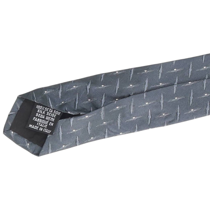 Hugo Boss all-over print tie, made in Italy silk gray type Vintage Second Hand