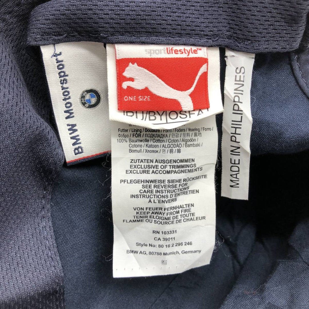 PUMA BMW MOTORSPORT Advertising Racing Cap (One Size Fits Most) cotton navy blue type Vintage Second Hand