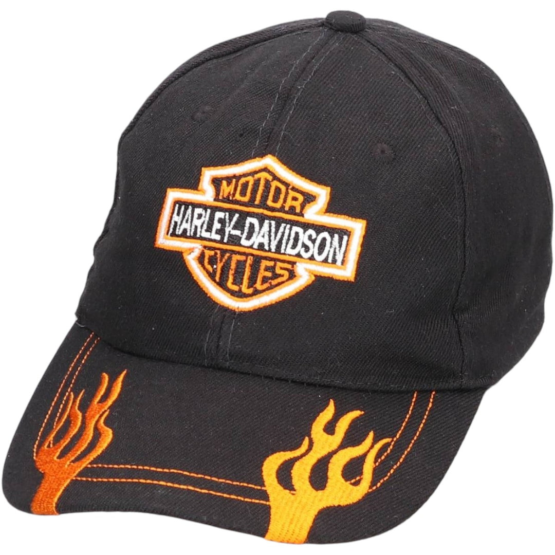 Harley-Davidson Fire Pattern 6-Panel Cap, One Size Fits Most unclear black type Vintage Second Hand