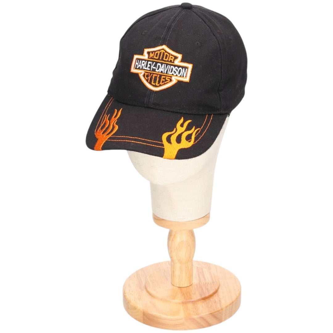 Harley-Davidson Fire Pattern 6-Panel Cap, One Size Fits Most unclear black type Vintage Second Hand