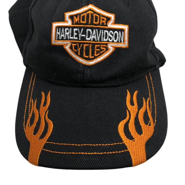 Harley-Davidson Fire Pattern 6-Panel Cap, One Size Fits Most unclear black type Vintage Second Hand