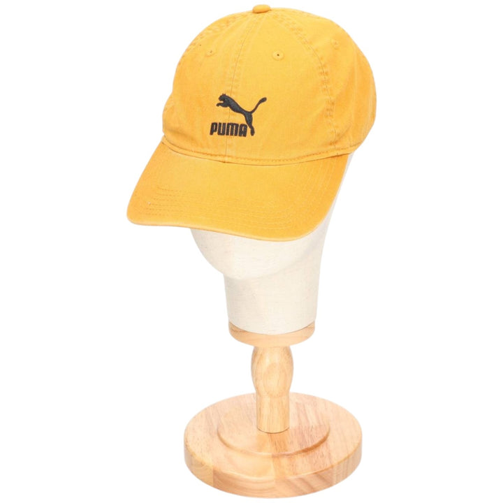 PUMA baseball cap, one size fits all cotton ocher yellow type Vintage Second Hand