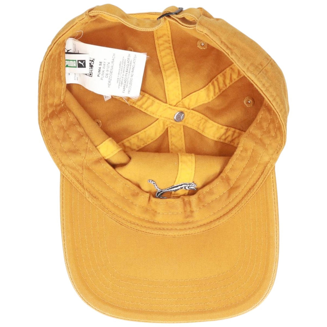 PUMA baseball cap, one size fits all cotton ocher yellow type Vintage Second Hand