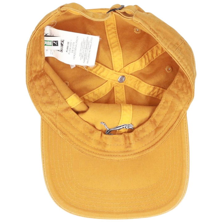 PUMA baseball cap, one size fits all cotton ocher yellow type Vintage Second Hand