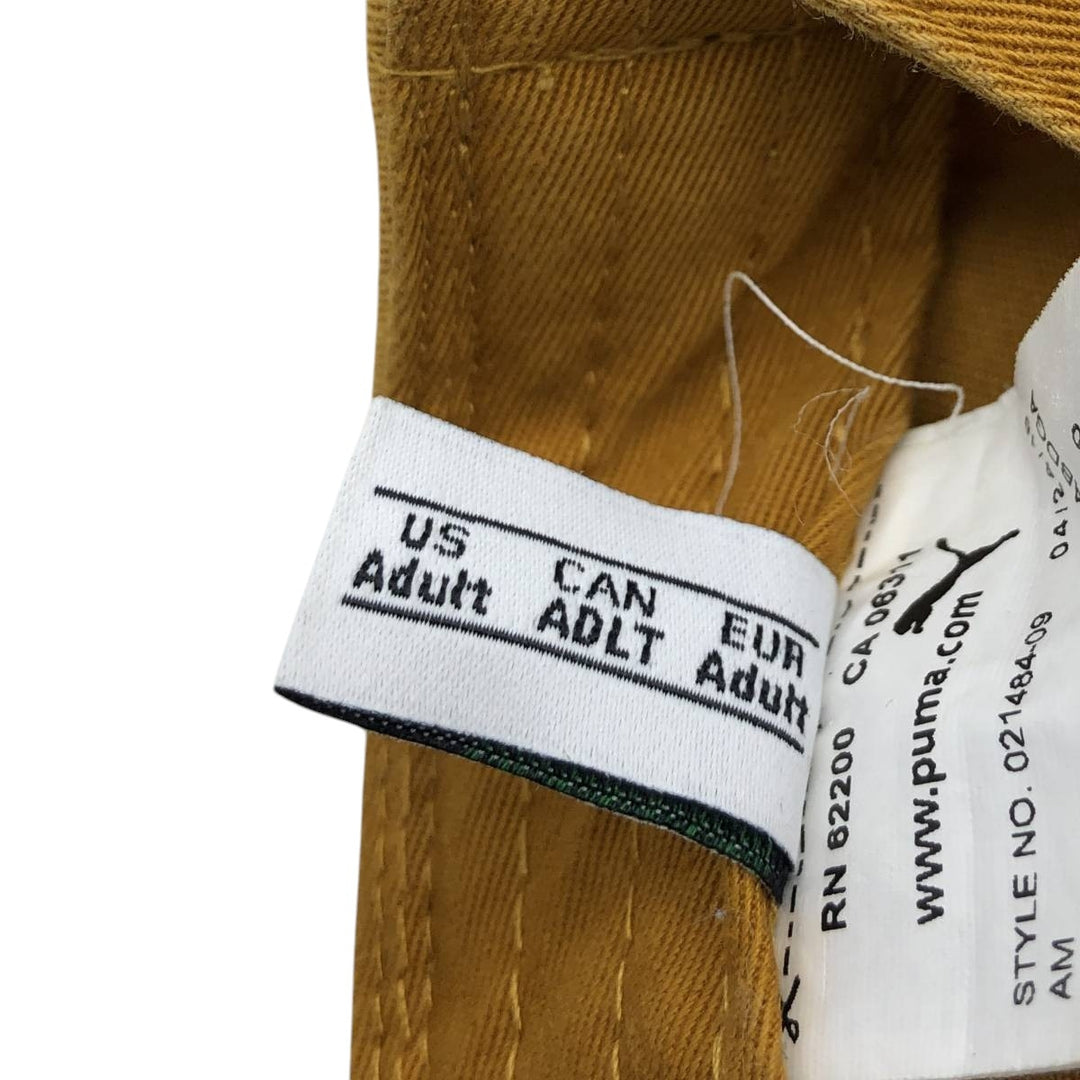 PUMA baseball cap, one size fits all cotton ocher yellow type Vintage Second Hand